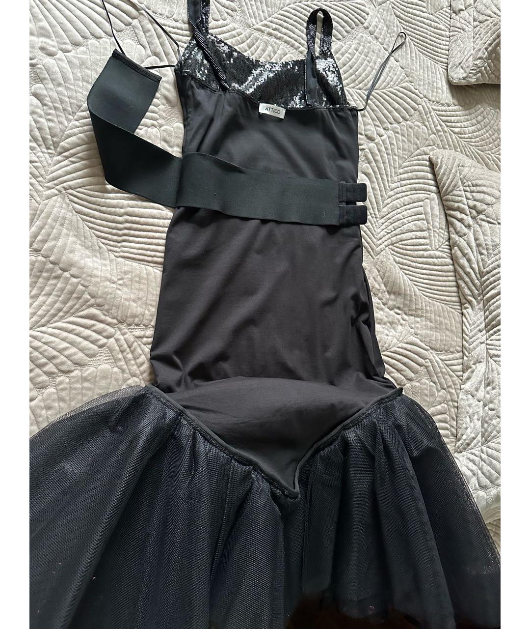 THE ATTICO Черное коктейльное платье, фото 5