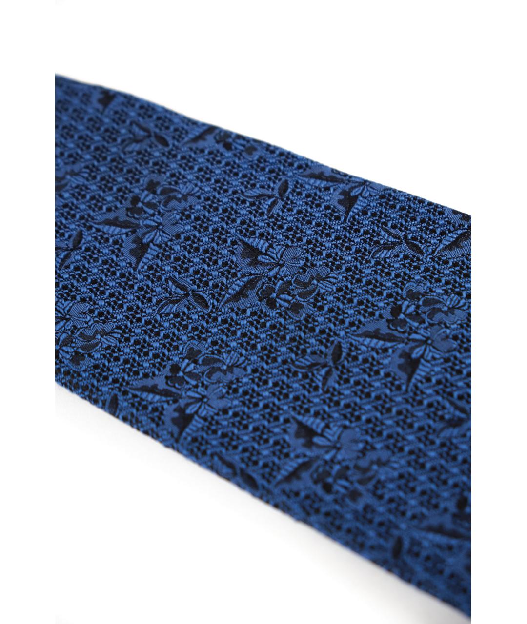 NINA RICCI Синий шелковый галстук, фото 3