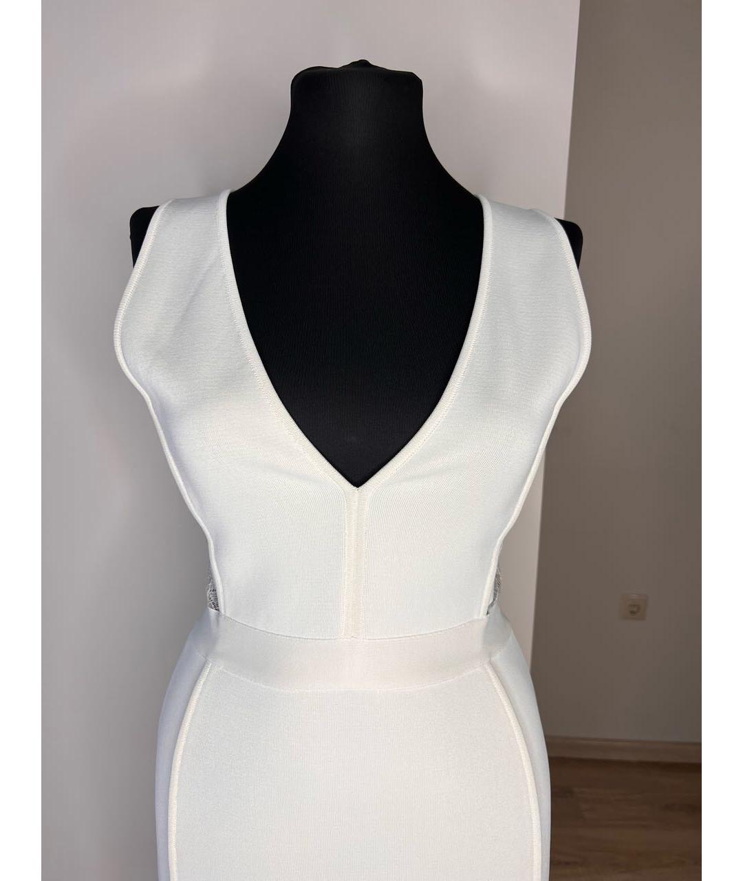ELIE SAAB Белое вискозное коктейльное платье, фото 2