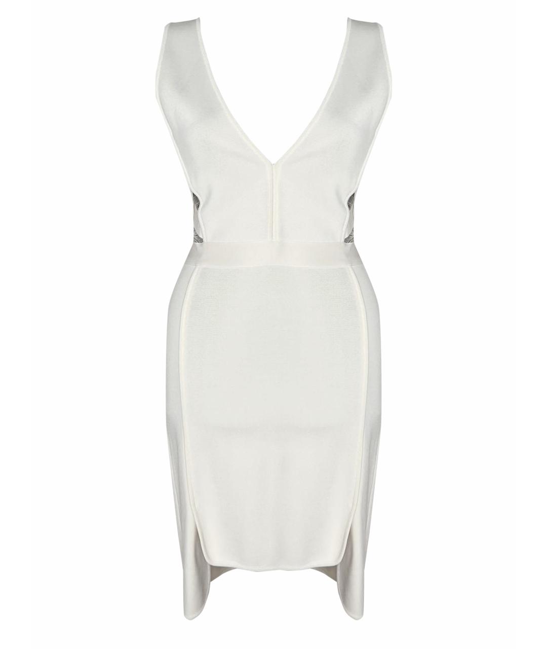 ELIE SAAB Белое вискозное коктейльное платье, фото 1