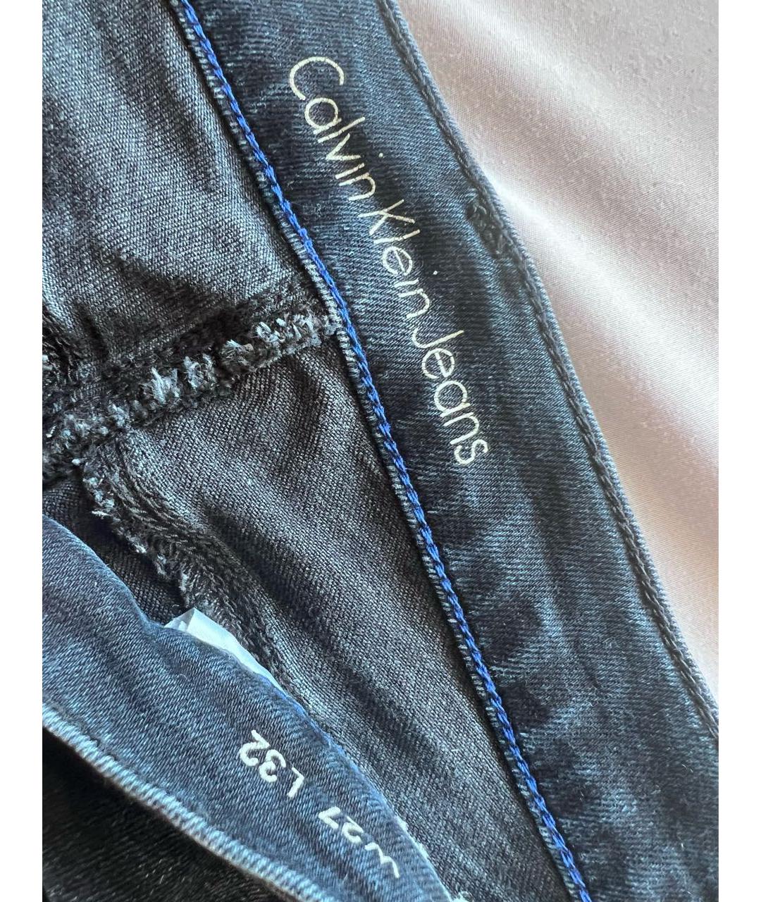 CALVIN KLEIN JEANS Темно-синие хлопковые джинсы слим, фото 3