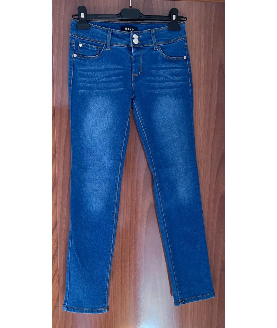 DKNY Темно-синие хлопковые детские джинсы, фото 4