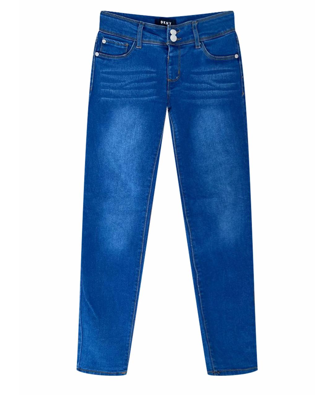DKNY Темно-синие хлопковые детские джинсы, фото 1