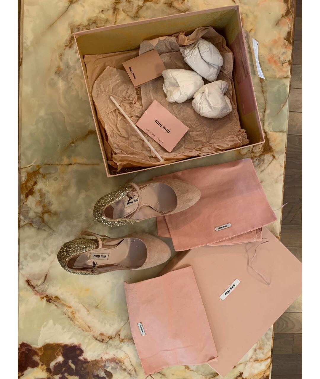 MIU MIU Розовые замшевые туфли, фото 3