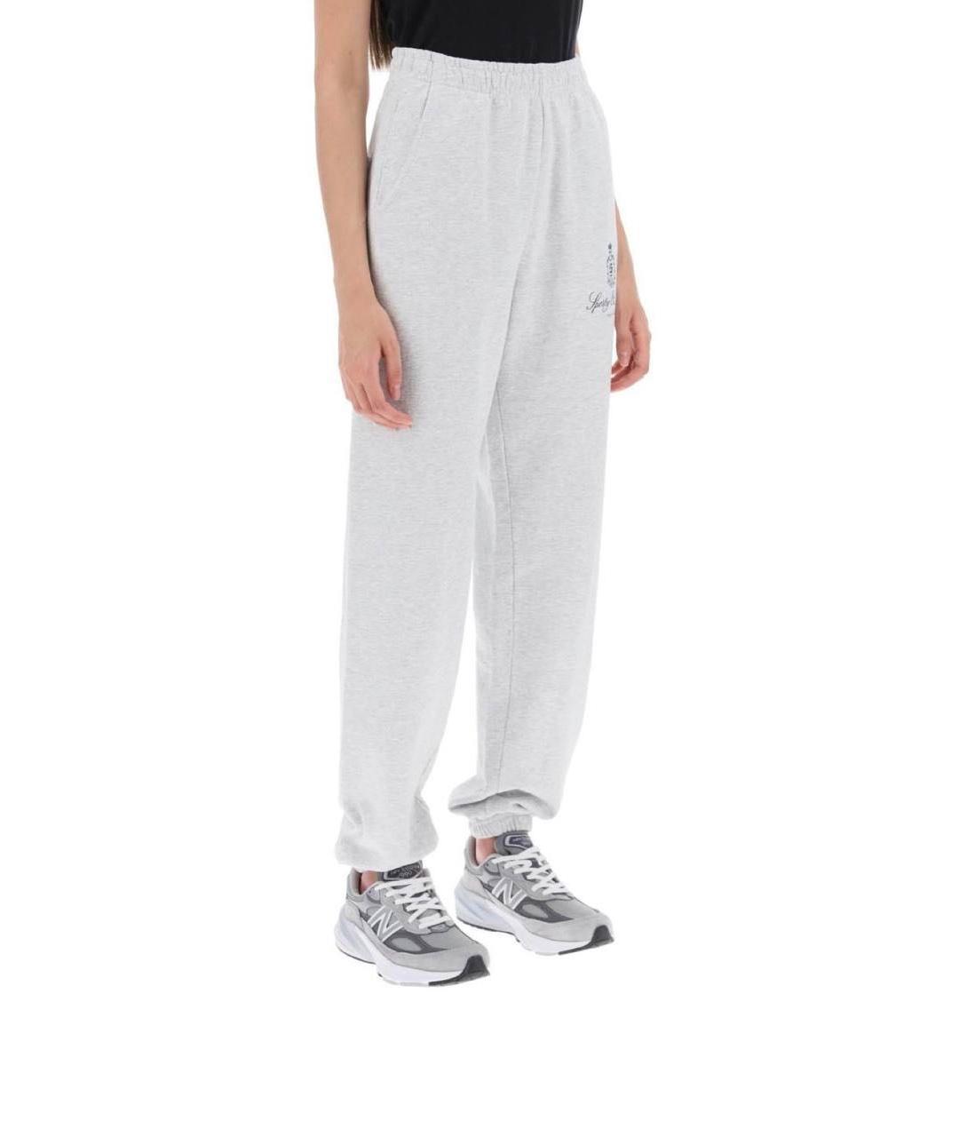 SPORTY AND RICH Серый хлопковый костюм с брюками, фото 3