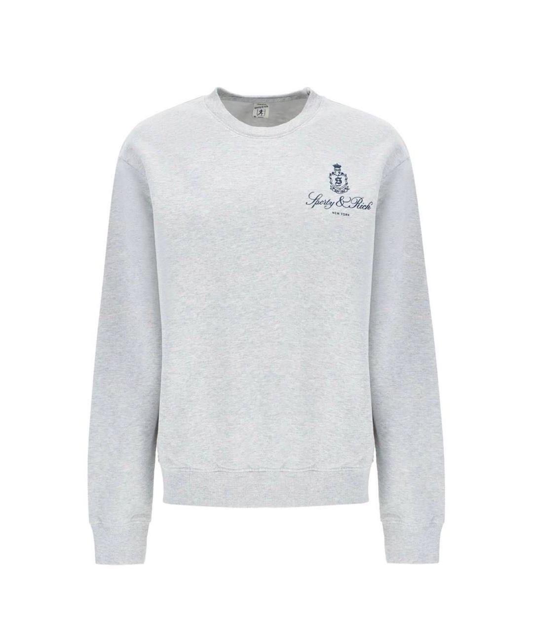 SPORTY AND RICH Серый хлопковый костюм с брюками, фото 4