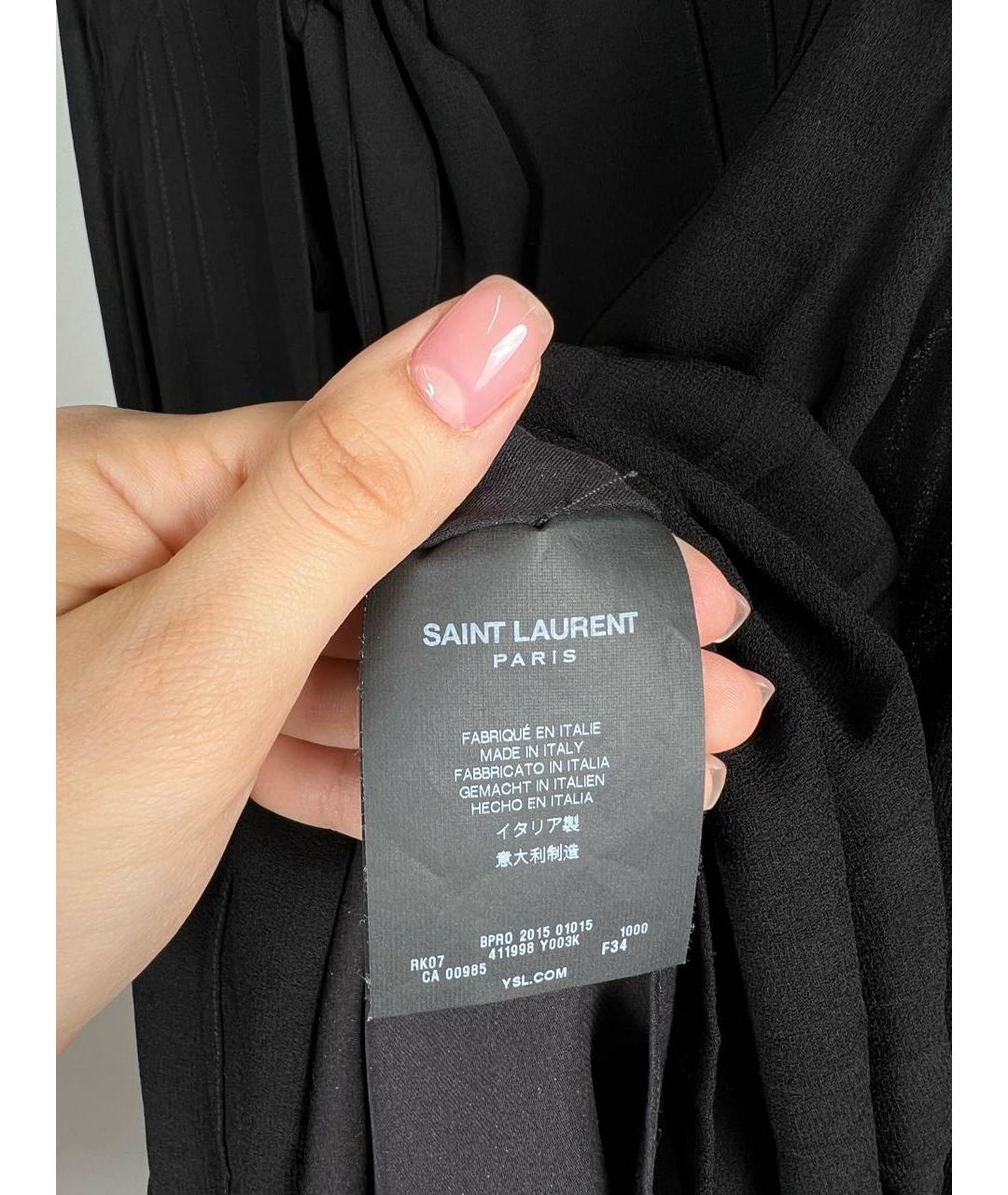 SAINT LAURENT Черное коктейльное платье, фото 4