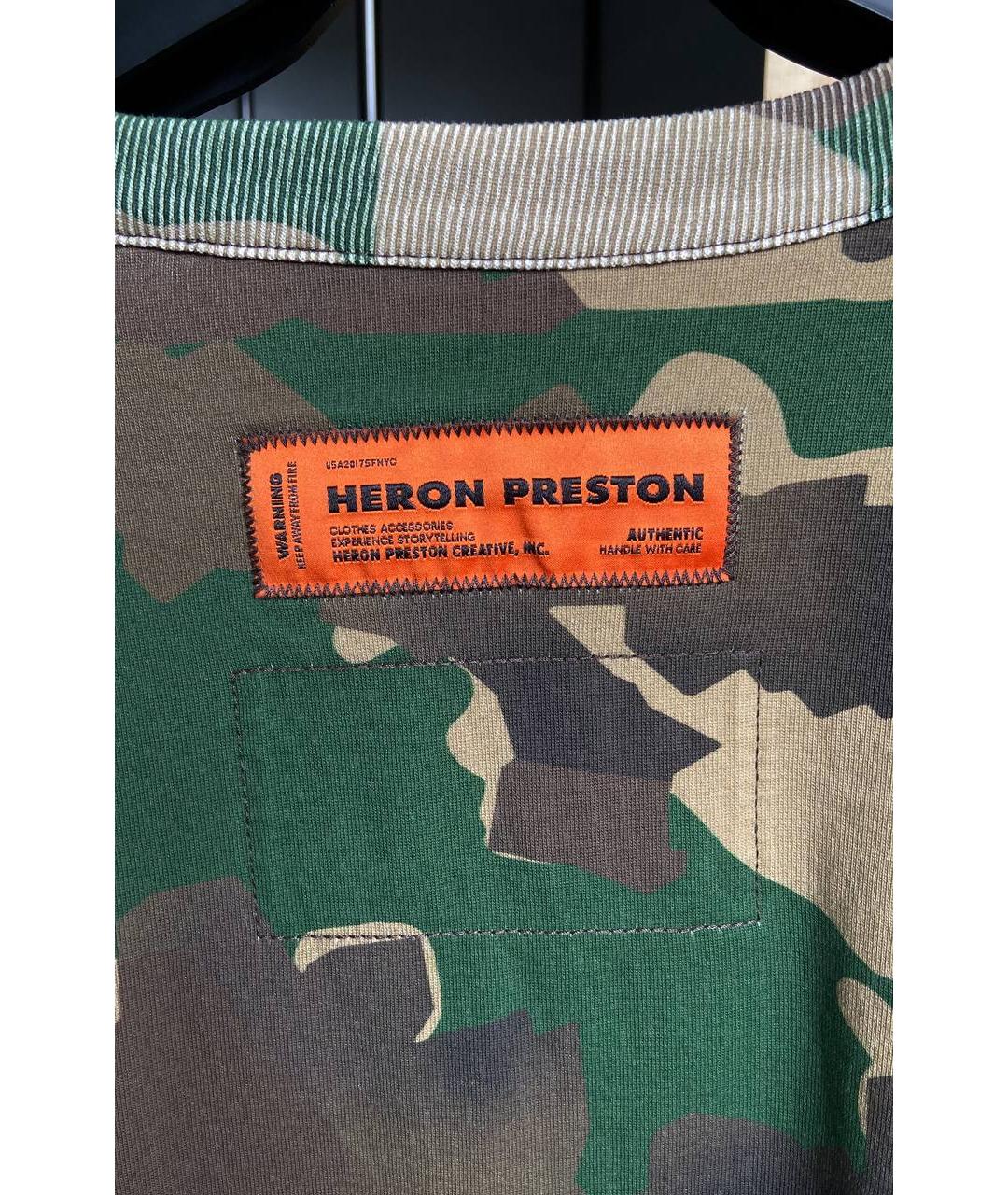 HERON PRESTON Хаки футболка, фото 3