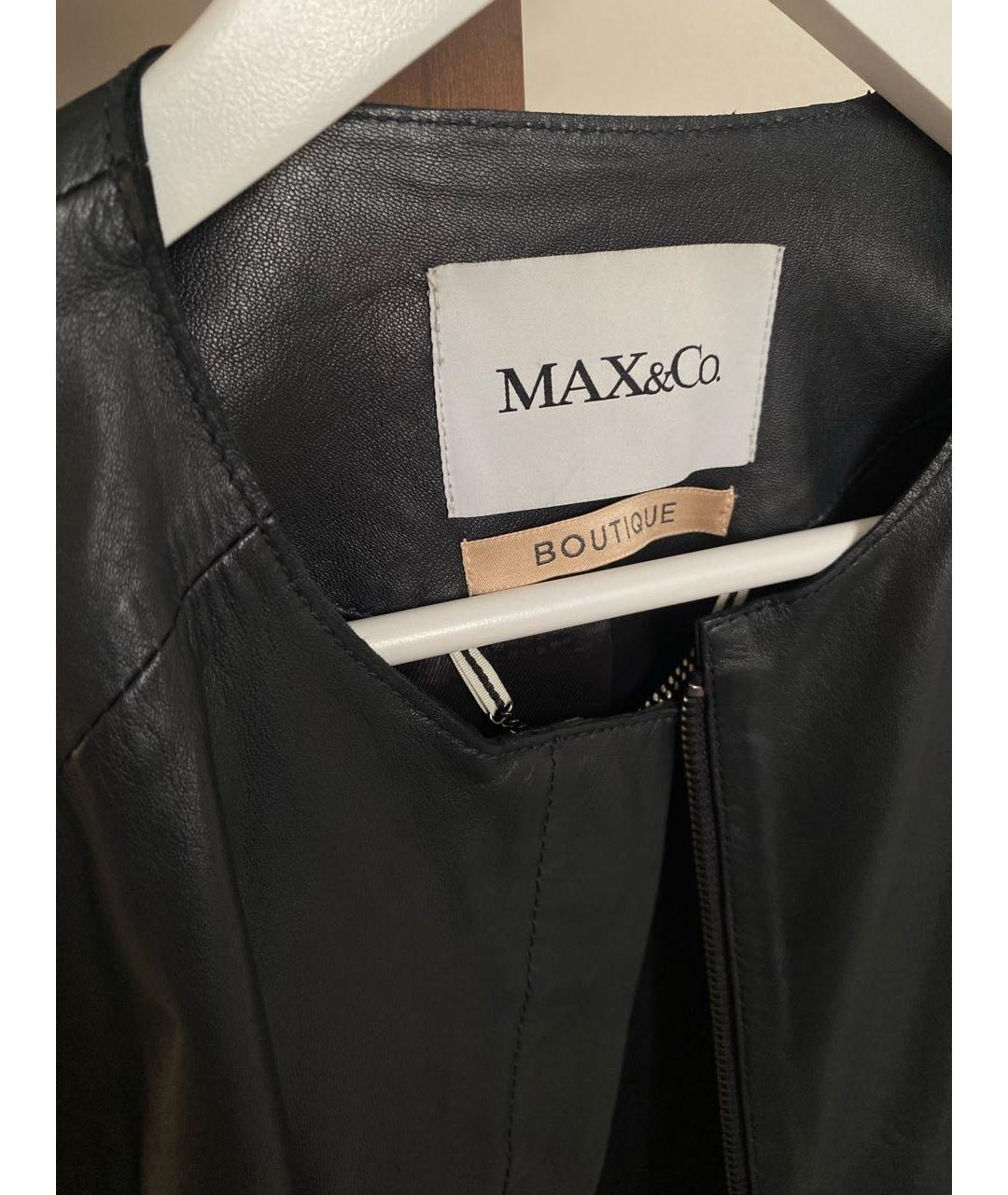 MAX&CO Черная кожаная куртка, фото 6
