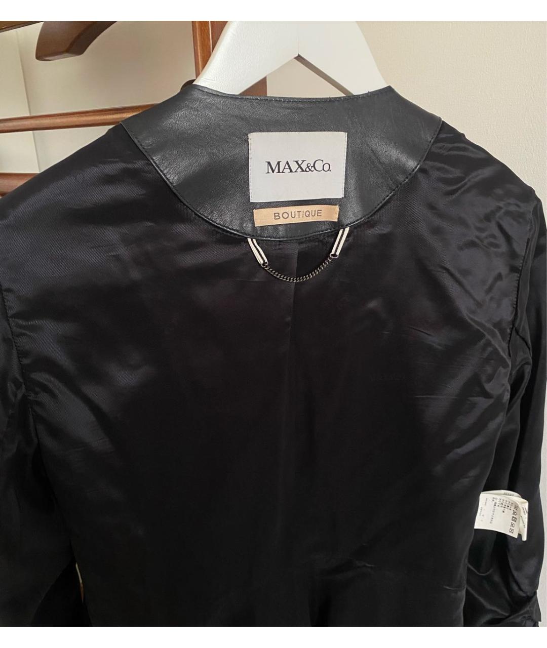 MAX&CO Черная кожаная куртка, фото 3