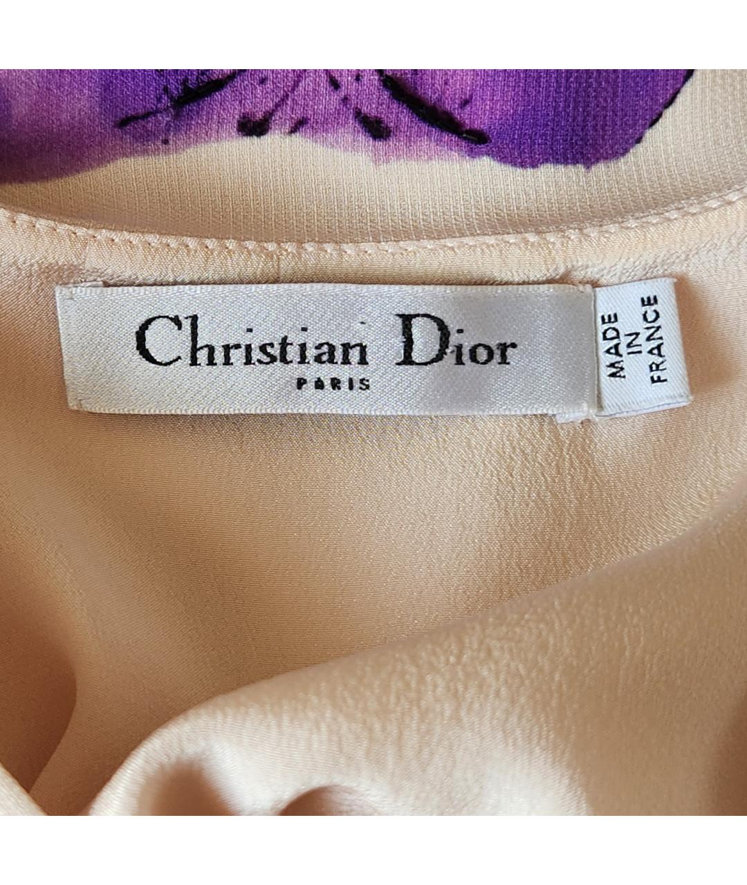 CHRISTIAN DIOR Белое шелковое коктейльное платье, фото 7