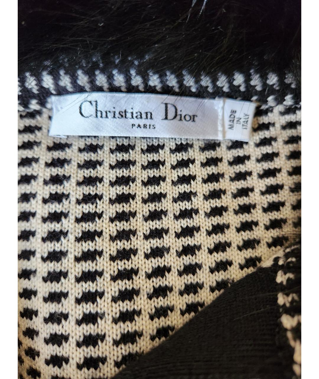 CHRISTIAN DIOR Черное шерстяное пальто, фото 4