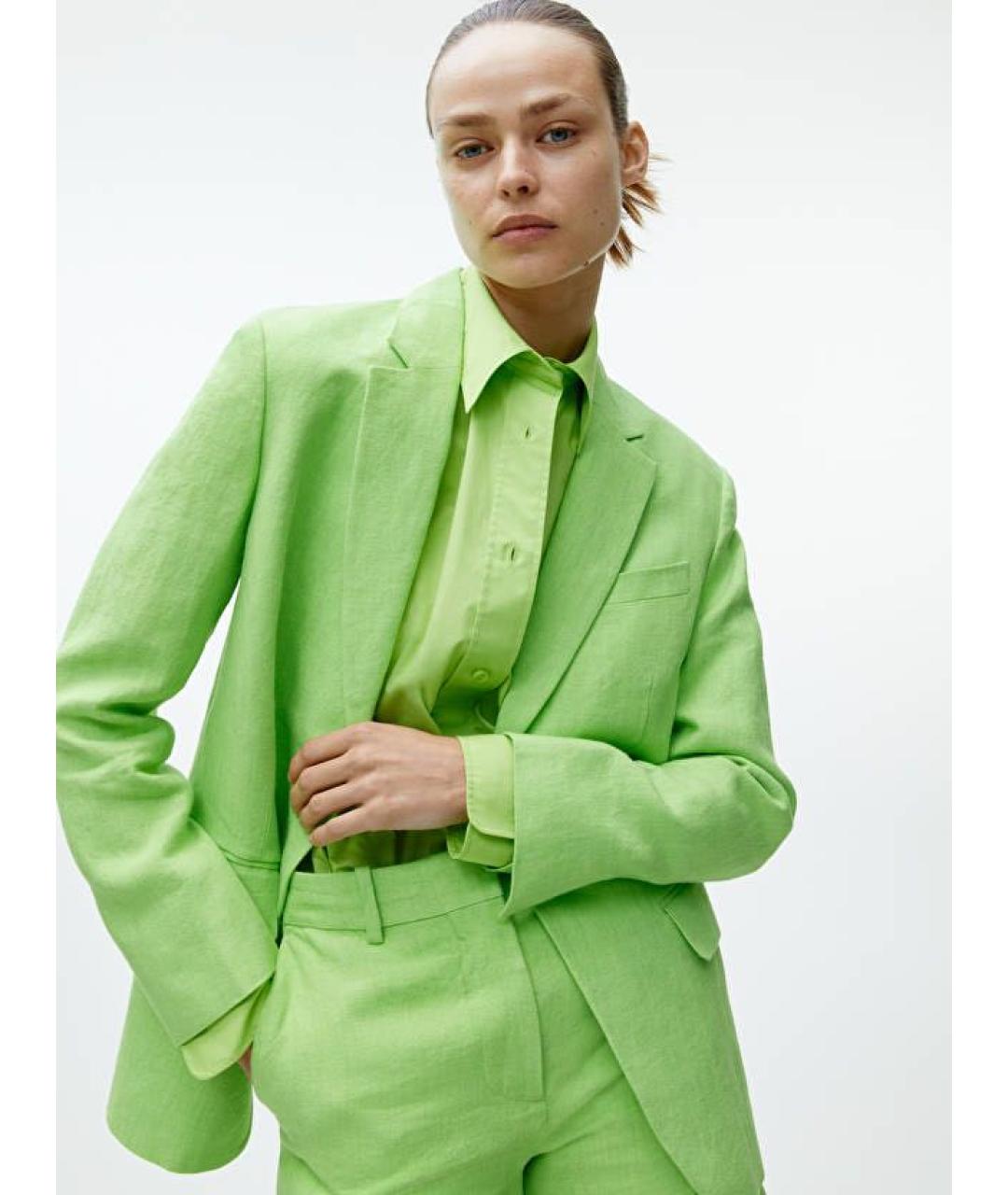 ARKET Зеленый льняной жакет/пиджак, фото 8