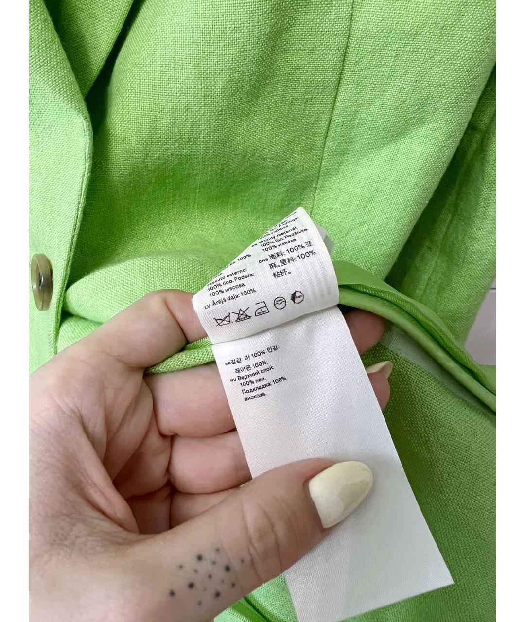 ARKET Зеленый льняной жакет/пиджак, фото 5