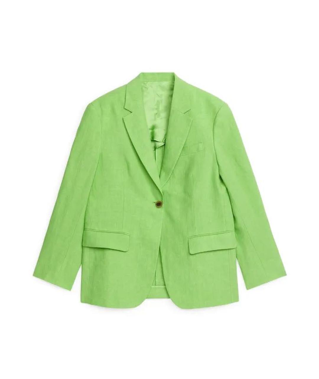 ARKET Зеленый льняной жакет/пиджак, фото 9