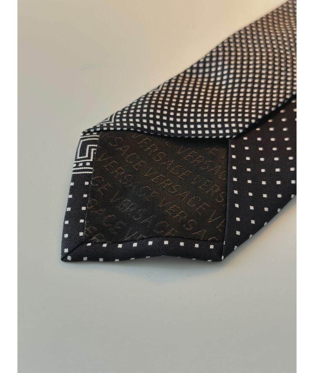 VERSACE Черный шелковый галстук, фото 2