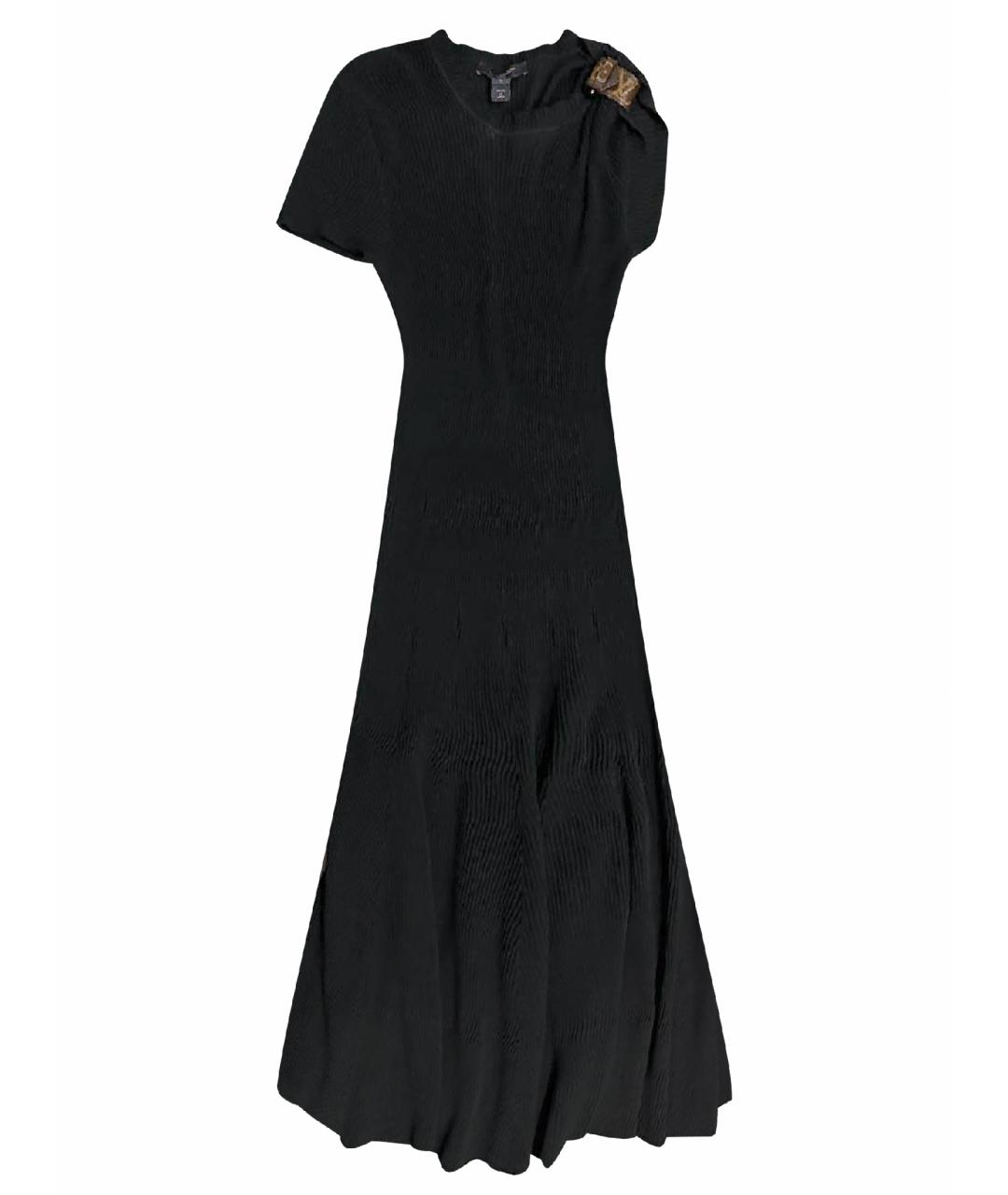 LOUIS VUITTON PRE-OWNED Черное вискозное вечернее платье, фото 1