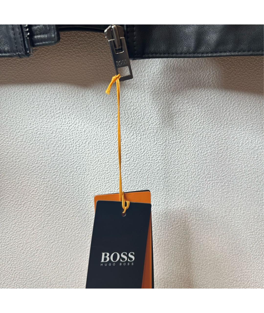 HUGO BOSS Черная кожаная куртка, фото 7