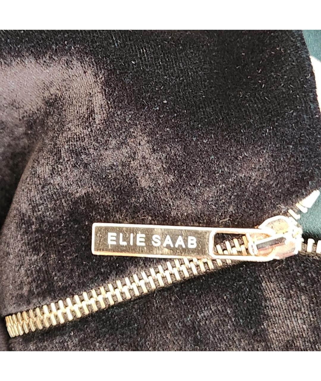 ELIE SAAB Бирюзовое бархатное вечернее платье, фото 4