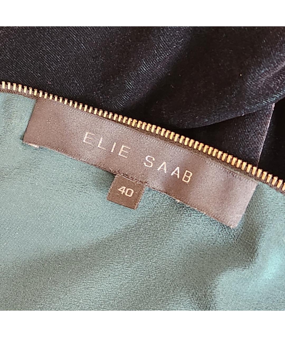 ELIE SAAB Бирюзовое бархатное вечернее платье, фото 5