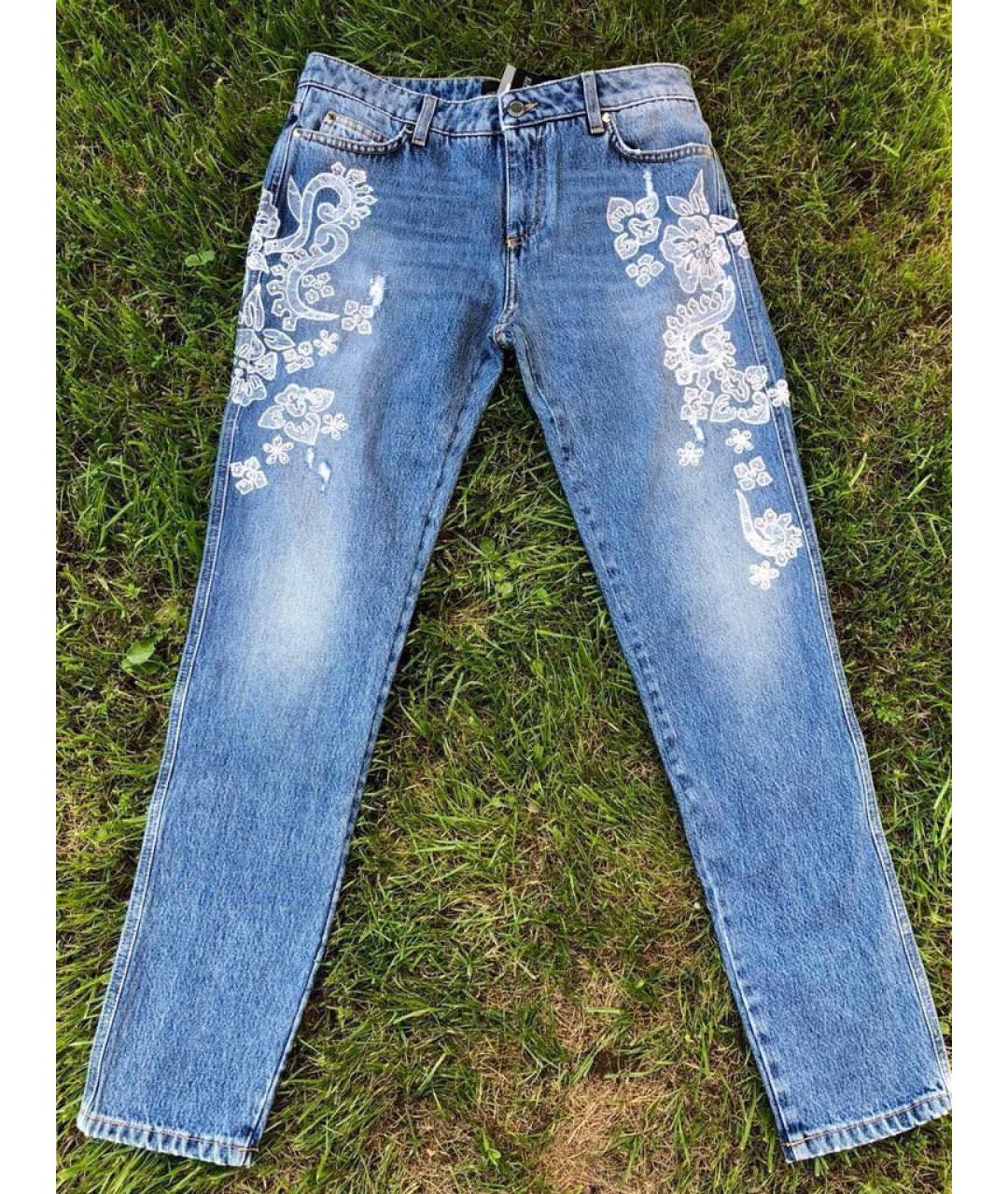 ERMANNO SCERVINO Синие прямые джинсы, фото 3