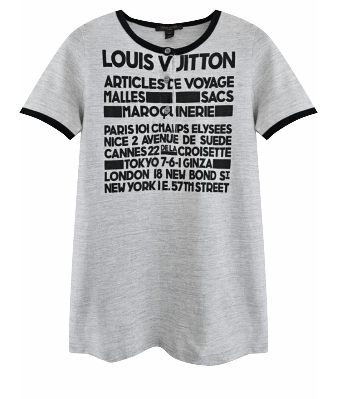 LOUIS VUITTON Серая хлопковая футболка, фото 1