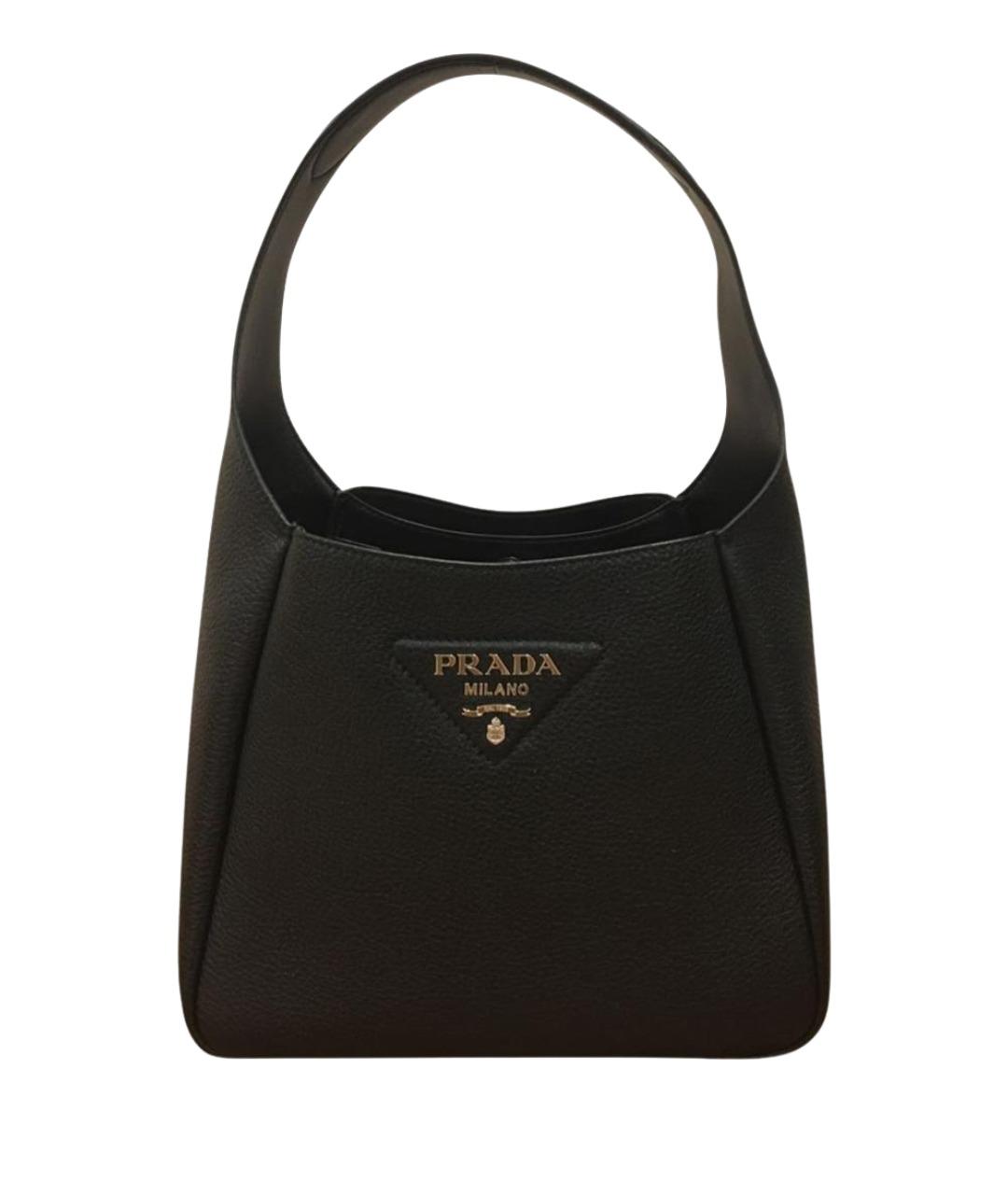 PRADA Черная кожаная сумка тоут, фото 1
