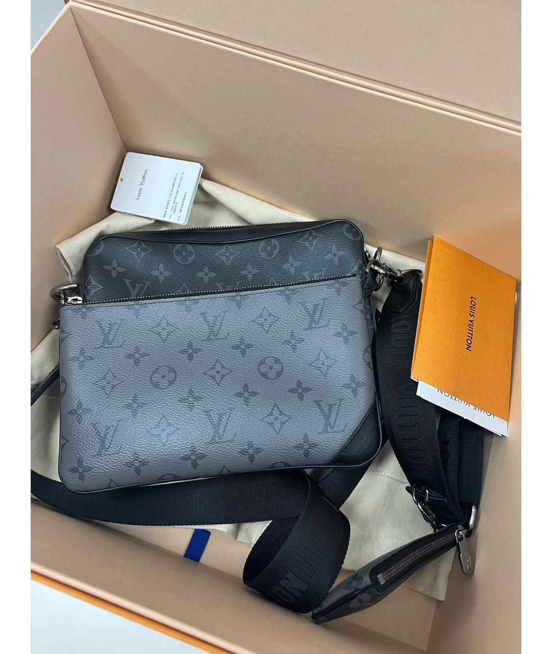 LOUIS VUITTON PRE-OWNED Черная сумка на плечо из искусственной кожи, фото 6