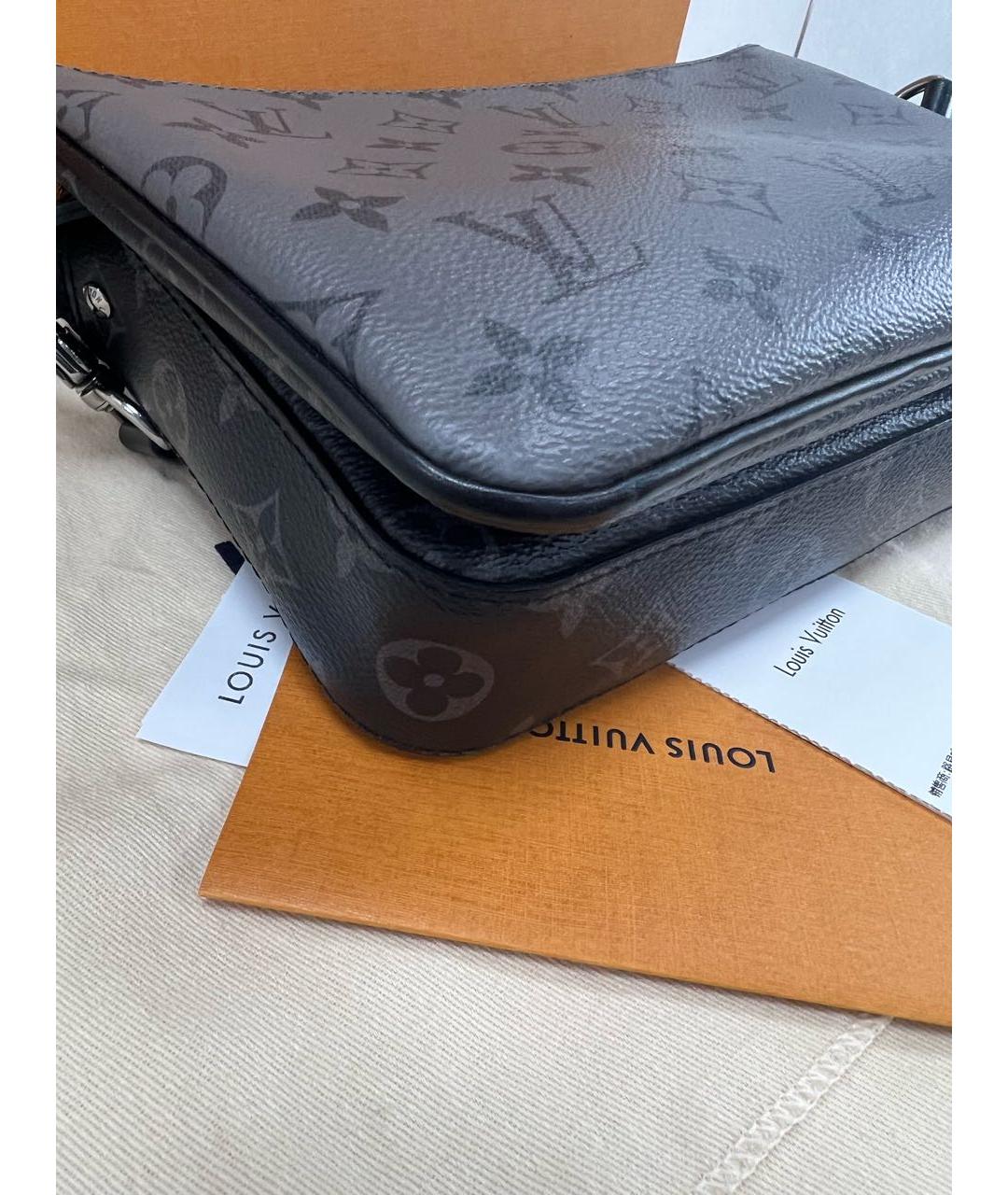 LOUIS VUITTON PRE-OWNED Черная сумка на плечо из искусственной кожи, фото 3