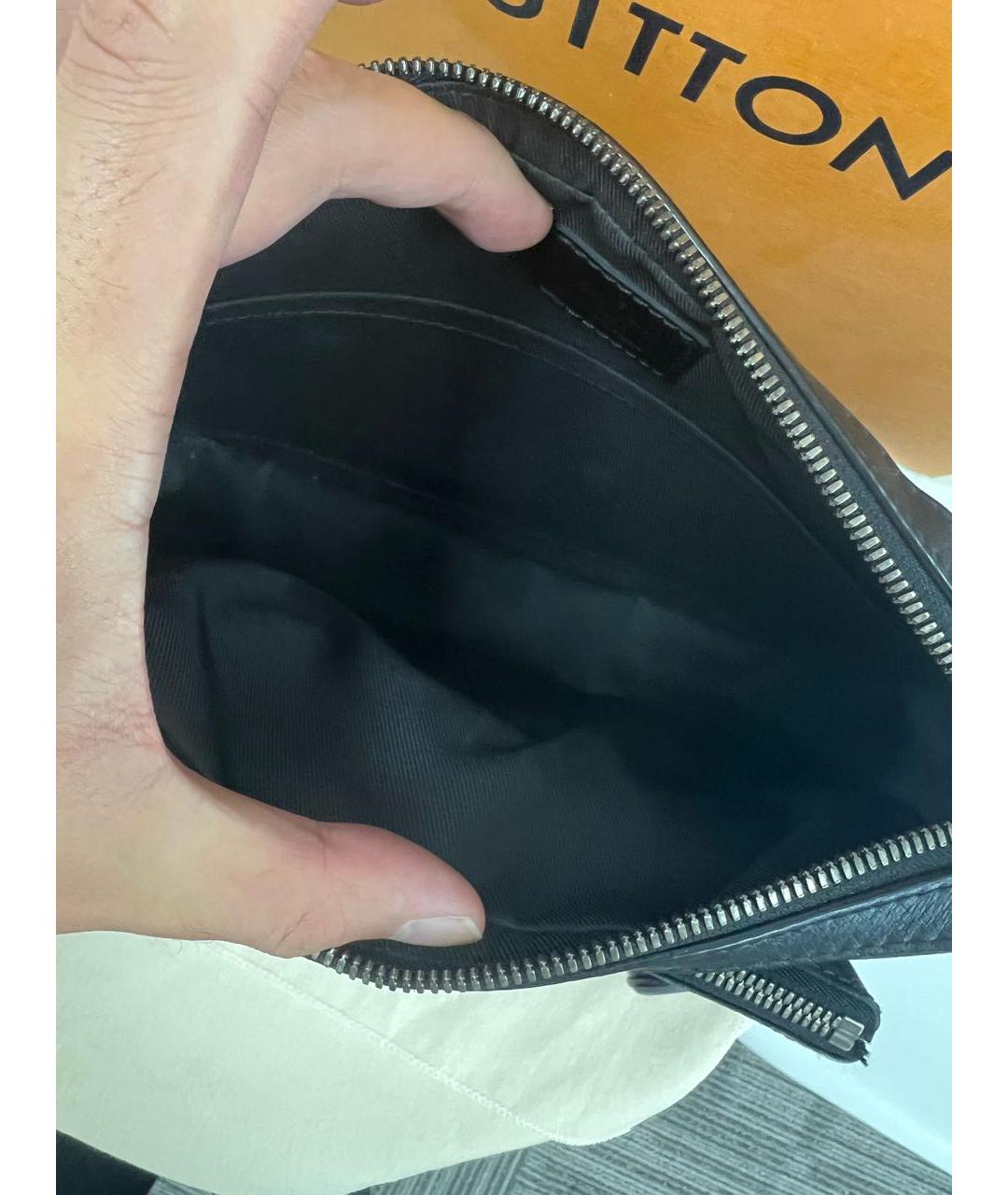 LOUIS VUITTON PRE-OWNED Черная сумка на плечо из искусственной кожи, фото 7