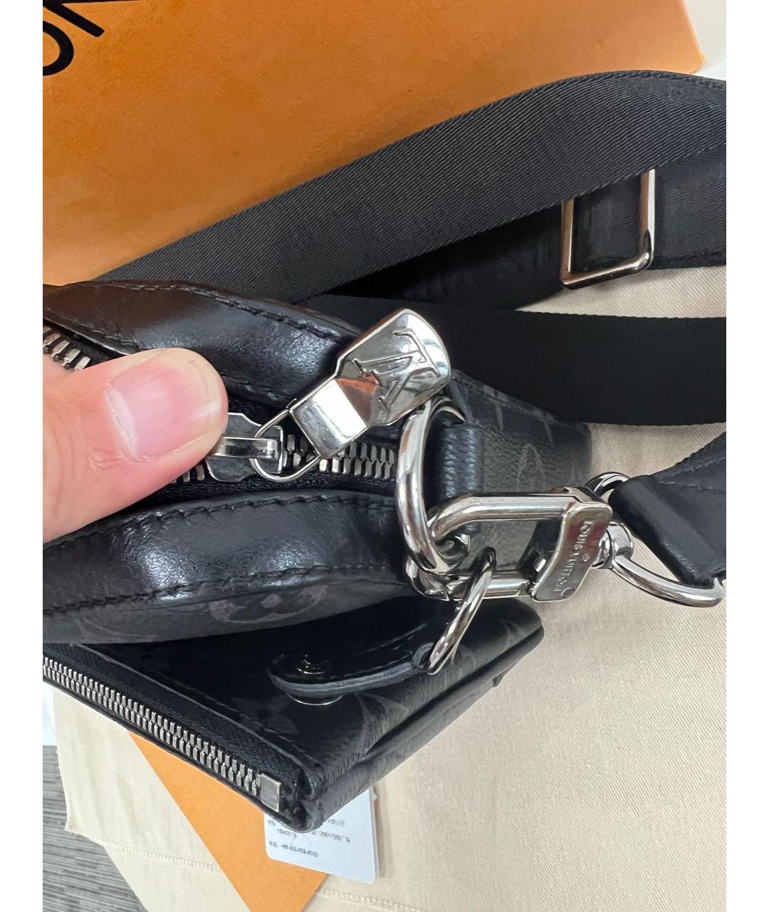 LOUIS VUITTON PRE-OWNED Черная сумка на плечо из искусственной кожи, фото 4