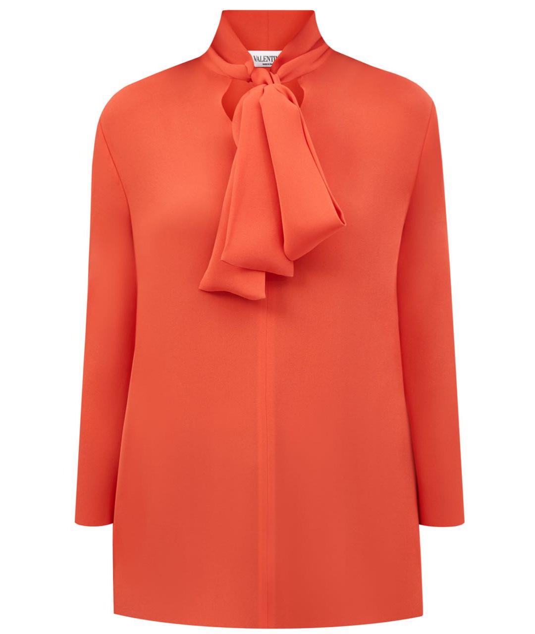 VALENTINO Оранжевая шелковая блузы, фото 1