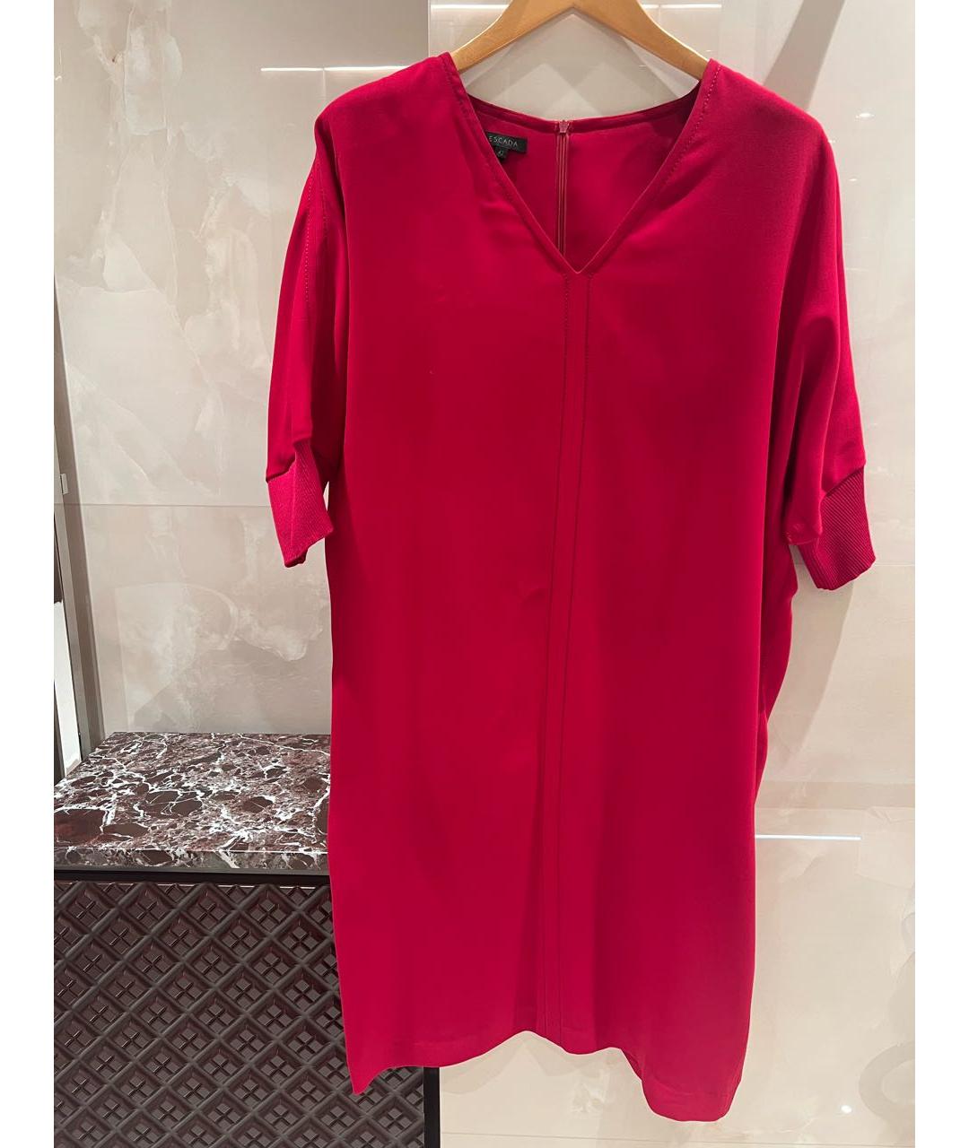 ESCADA Красное полиэстеровое повседневное платье, фото 7