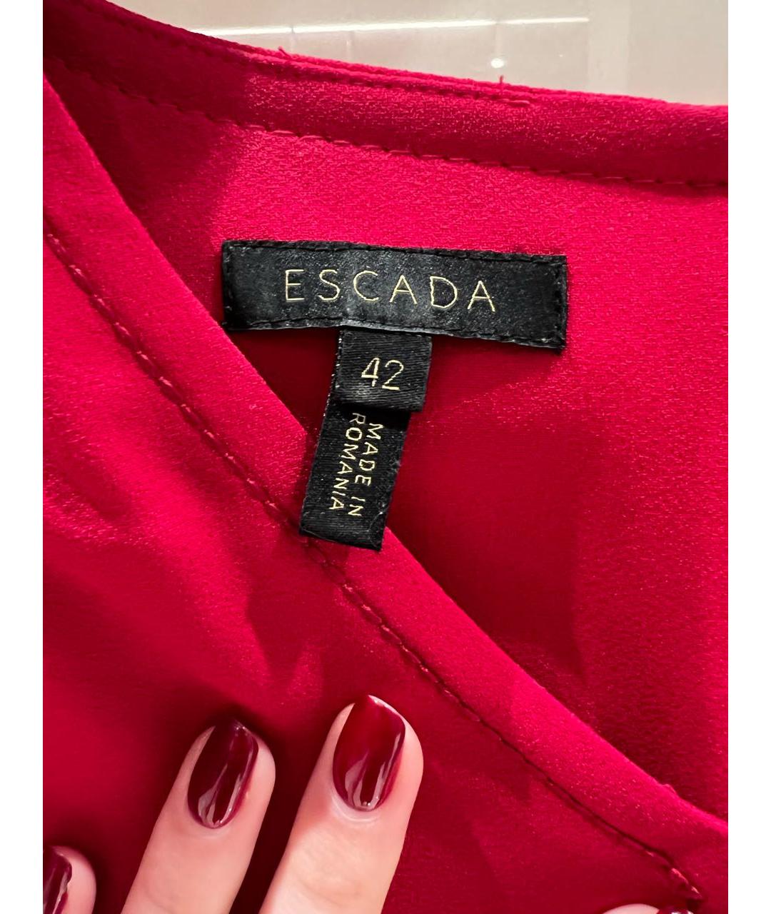 ESCADA Красное полиэстеровое повседневное платье, фото 3