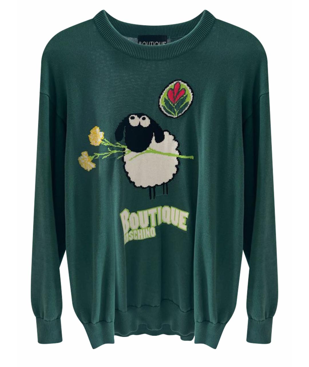 BOUTIQUE MOSCHINO Зеленый вискозный джемпер / свитер, фото 1