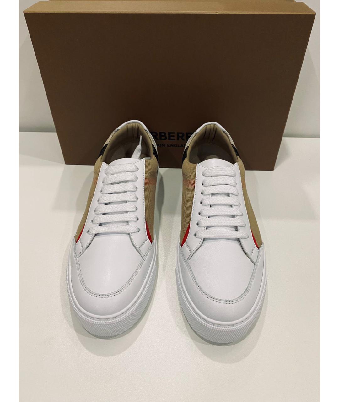 BURBERRY Кожаные кроссовки, фото 3