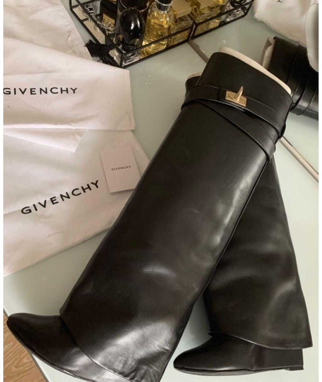 GIVENCHY Черные кожаные сапоги для женщин – купить в интернет магазине с  доставкой