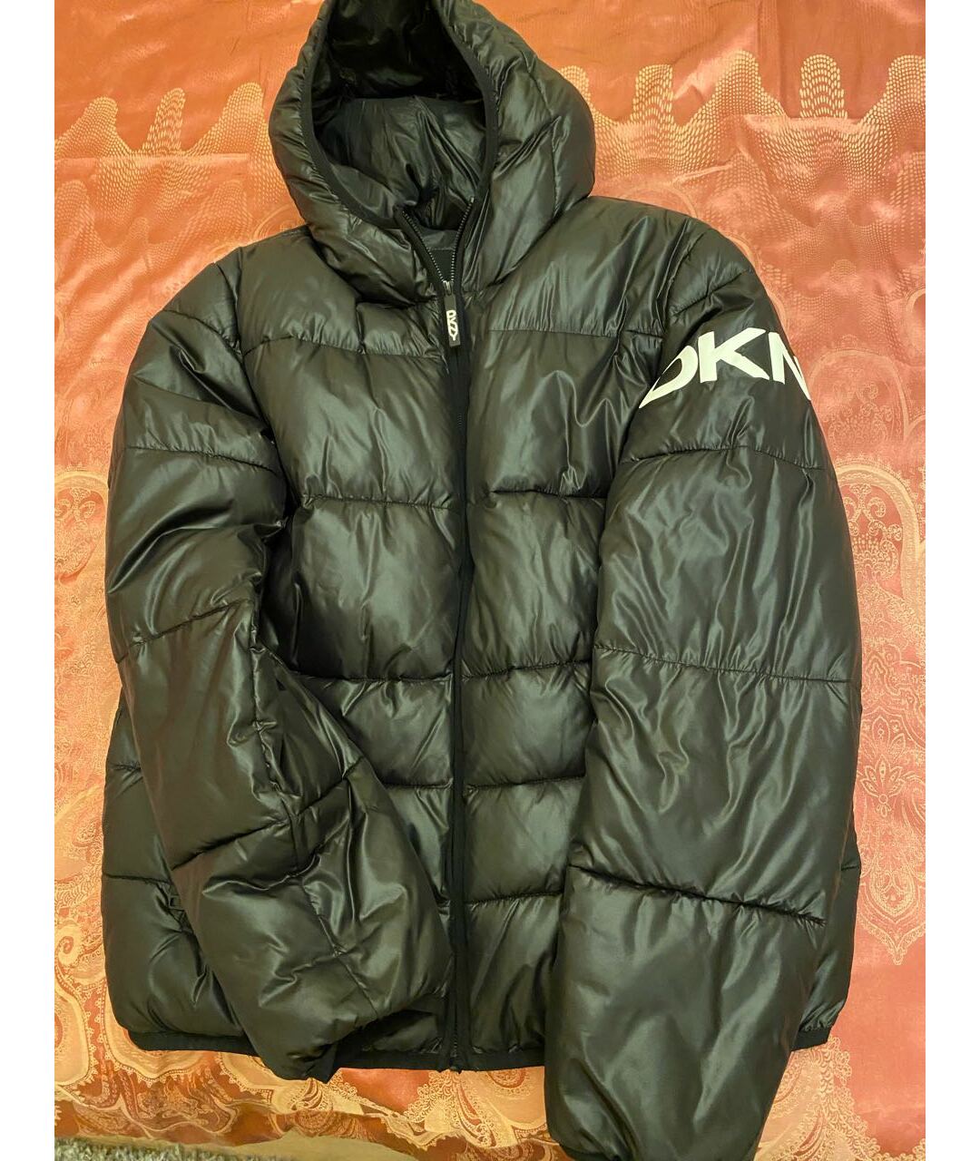DKNY Антрацитовая полиэстеровая куртка, фото 5