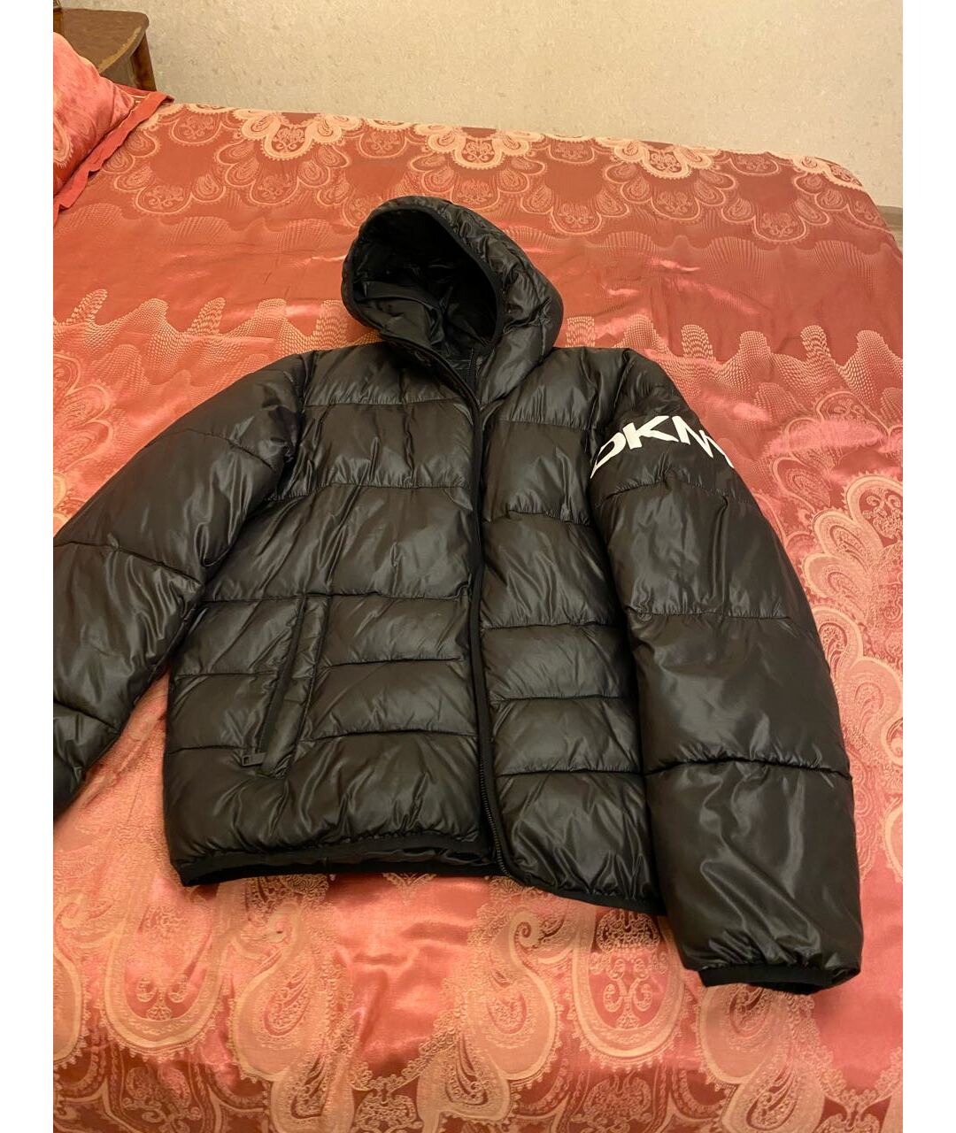 DKNY Антрацитовая полиэстеровая куртка, фото 4