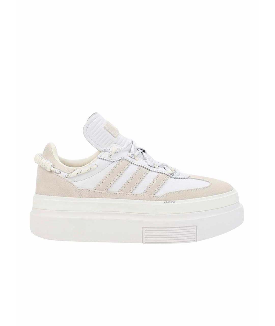 ADIDAS Бежевые кожаные кеды, фото 1