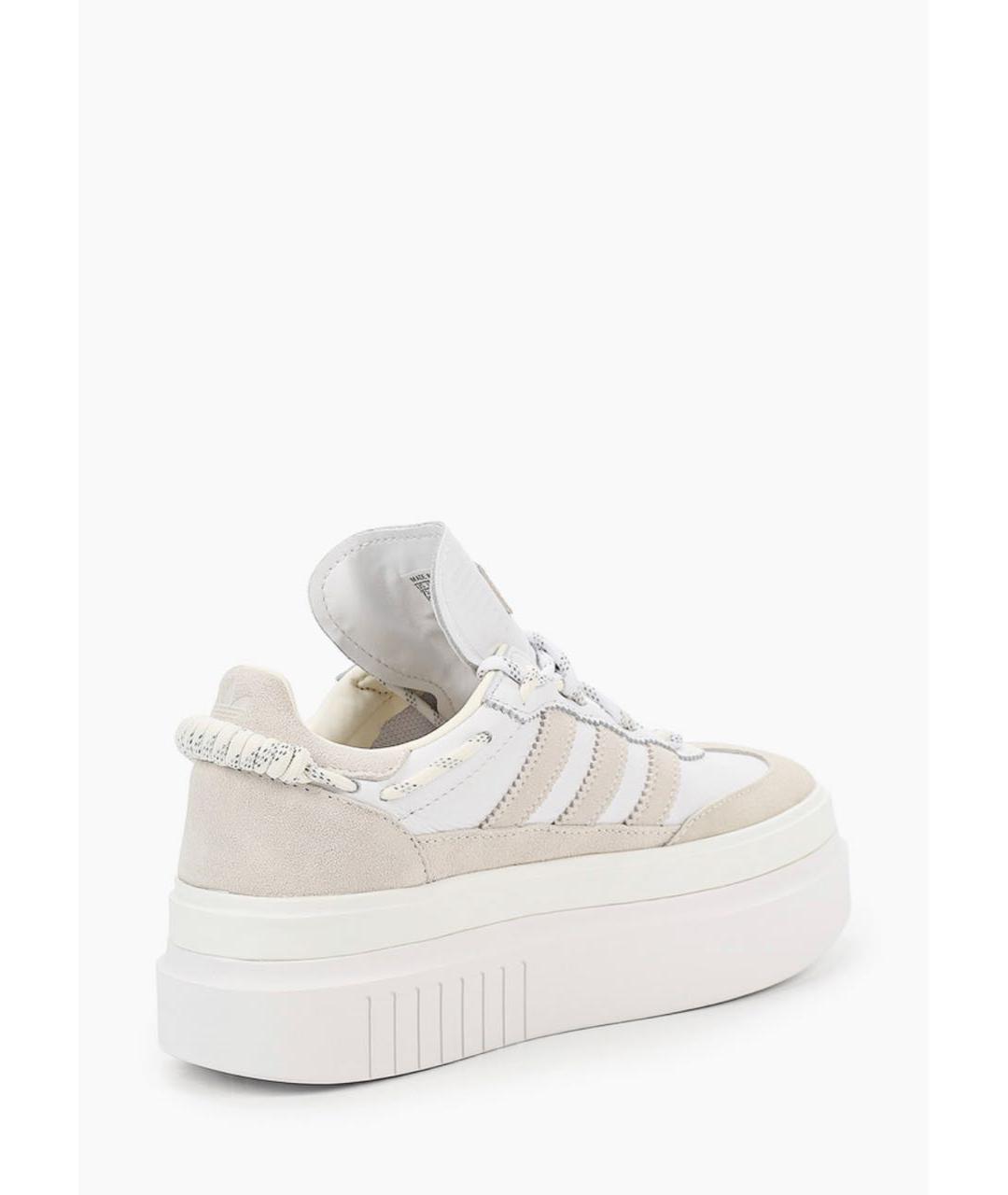 ADIDAS Бежевые кожаные кеды, фото 4