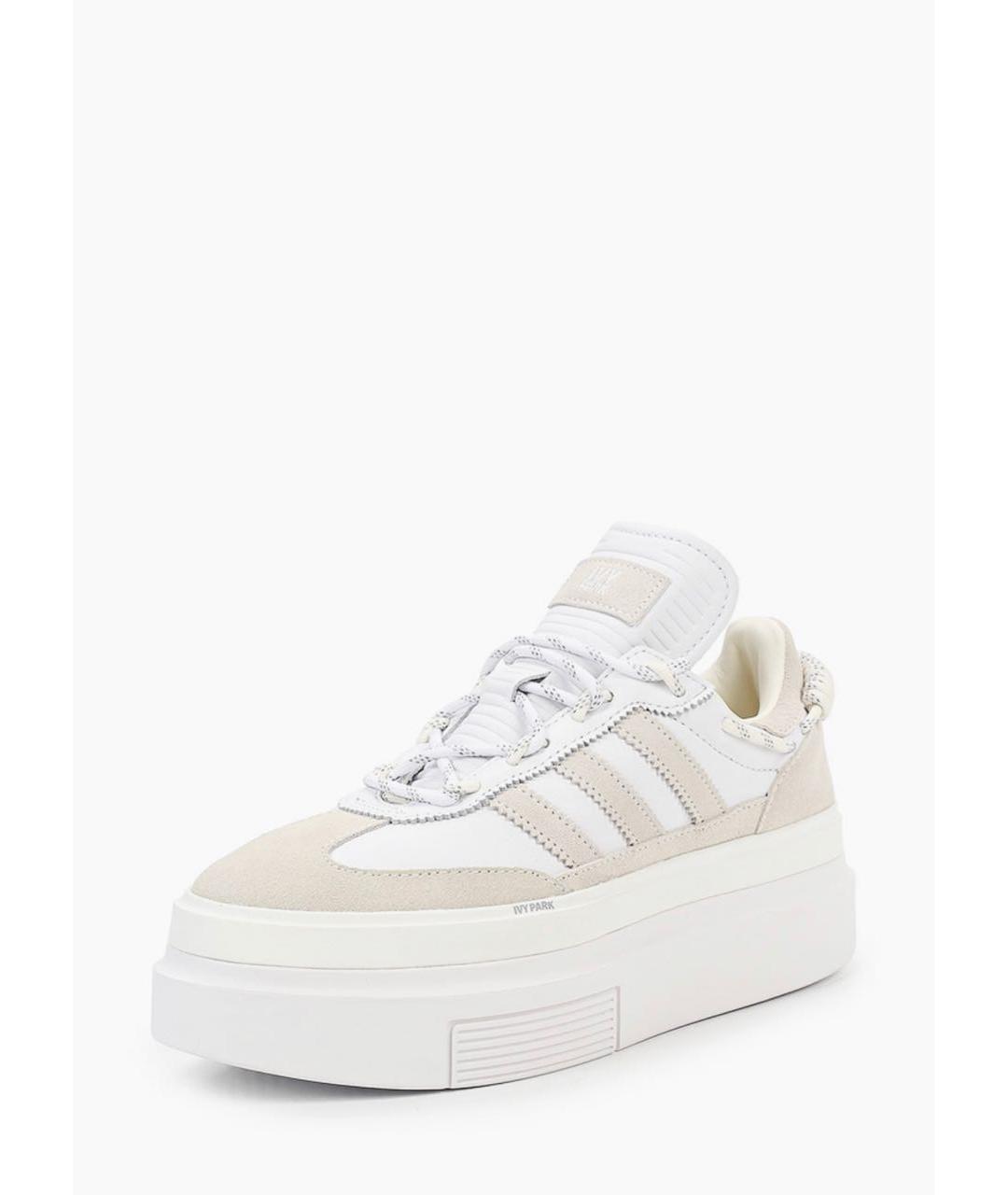 ADIDAS Бежевые кожаные кеды, фото 2