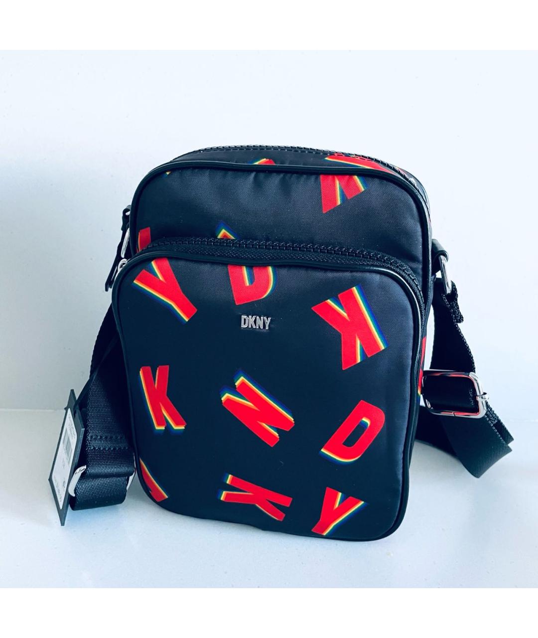 DKNY Черная тканевая сумка через плечо, фото 6
