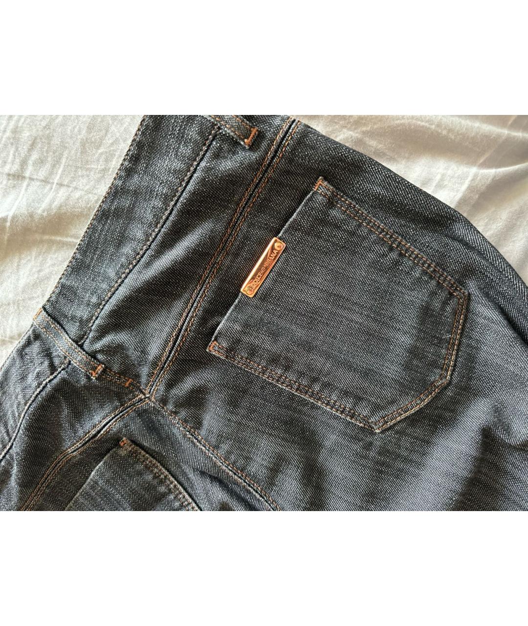 DOLCE&GABBANA Черные хлопко-эластановые прямые джинсы, фото 5