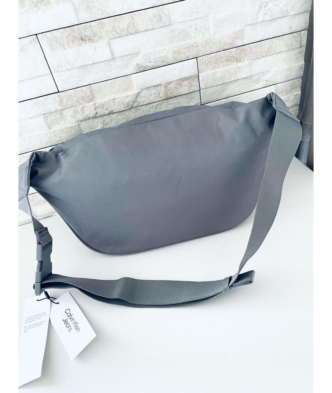 CALVIN KLEIN Серая тканевая поясная сумка, фото 2