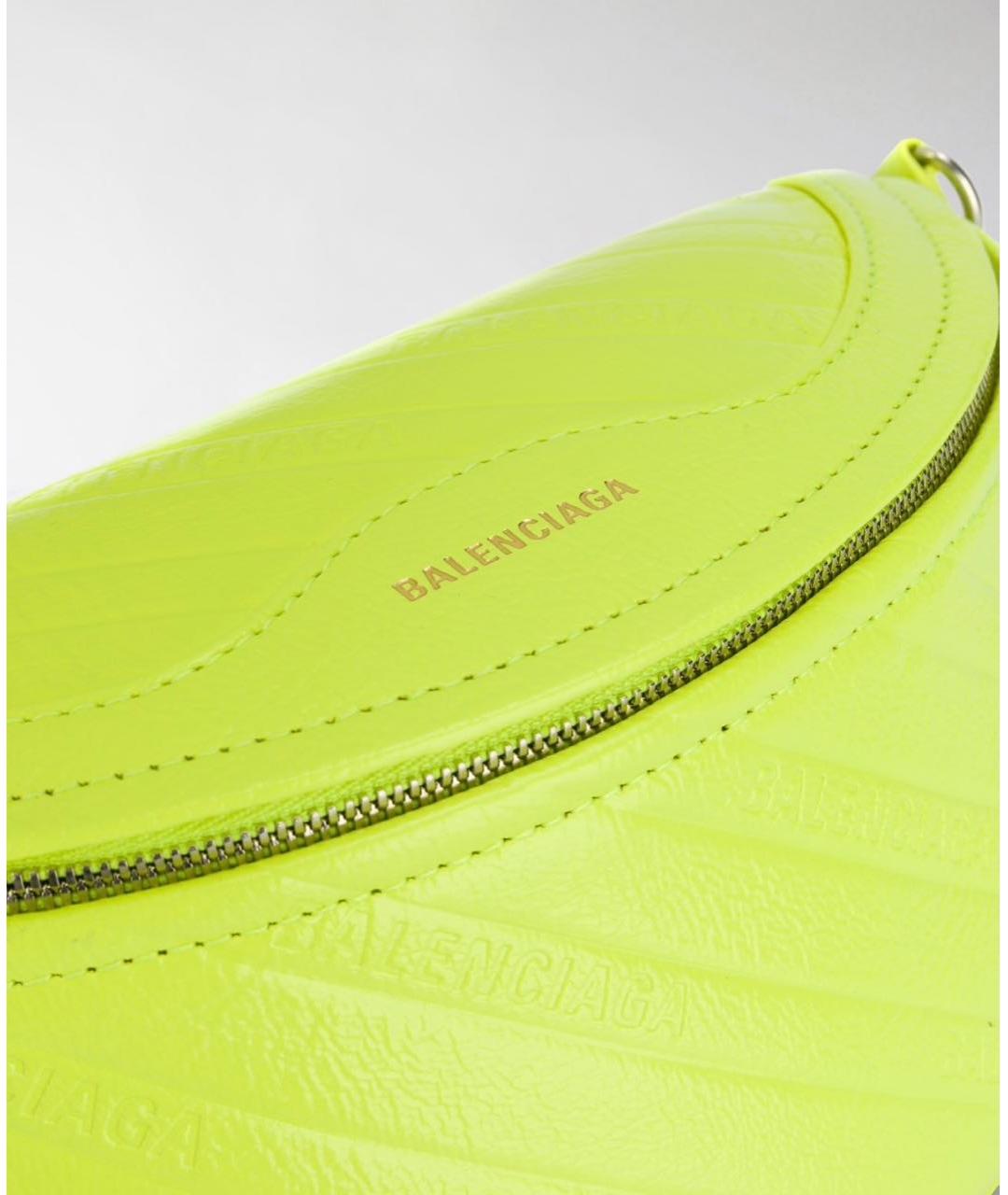 BALENCIAGA Зеленая кожаная поясная сумка, фото 7