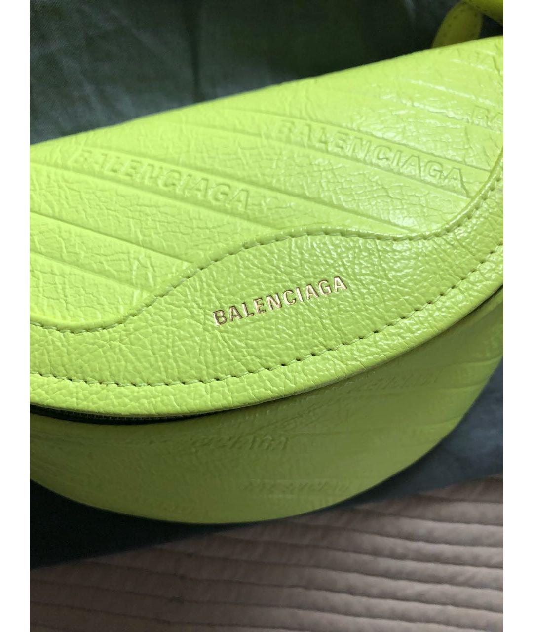 BALENCIAGA Зеленая кожаная поясная сумка, фото 5