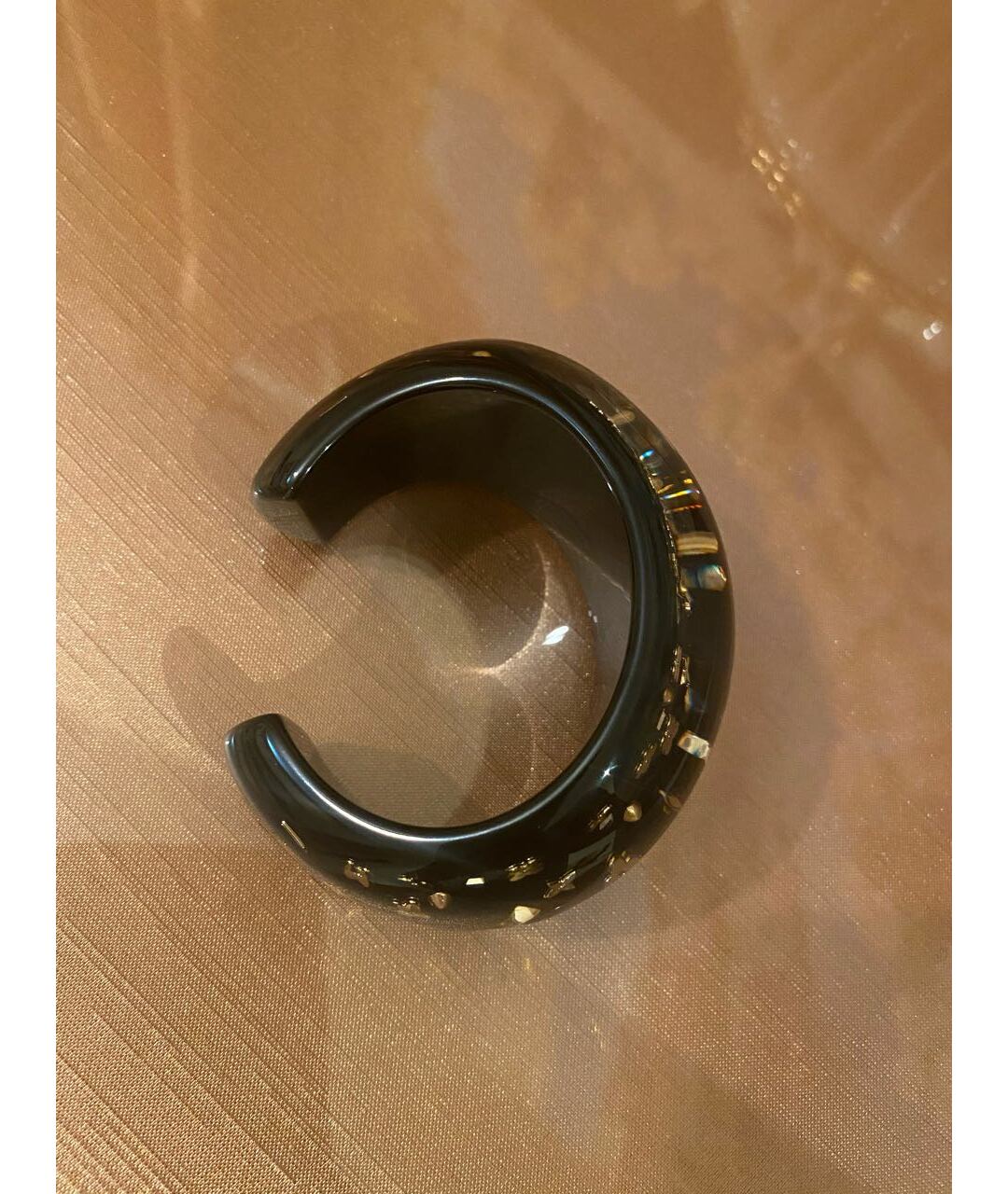 LOUIS VUITTON PRE-OWNED Черный пластиковый браслет, фото 8