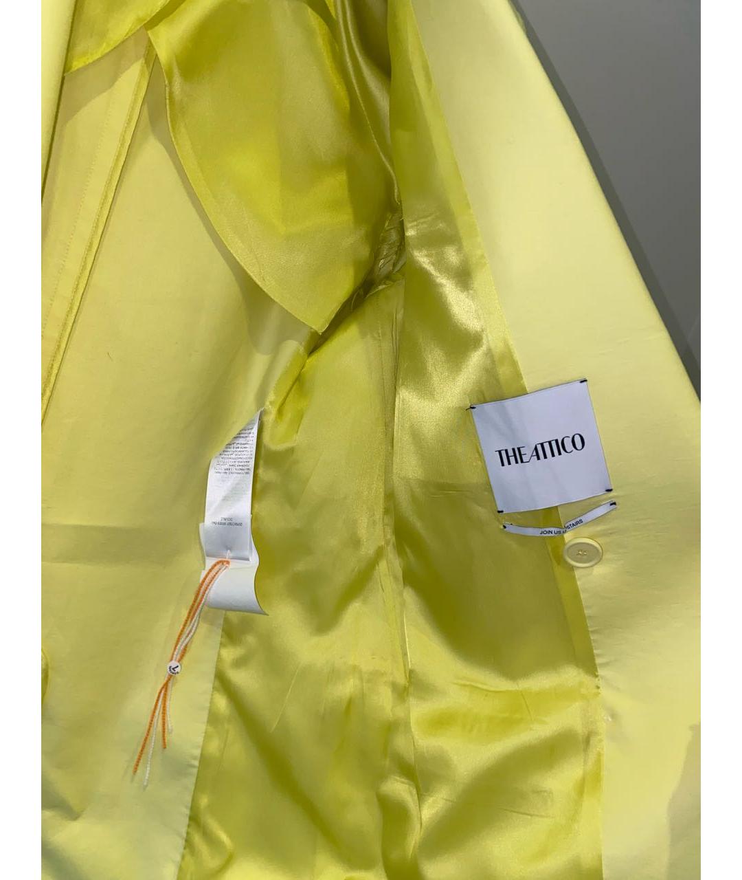THE ATTICO Желтый хлопковый жакет/пиджак, фото 2