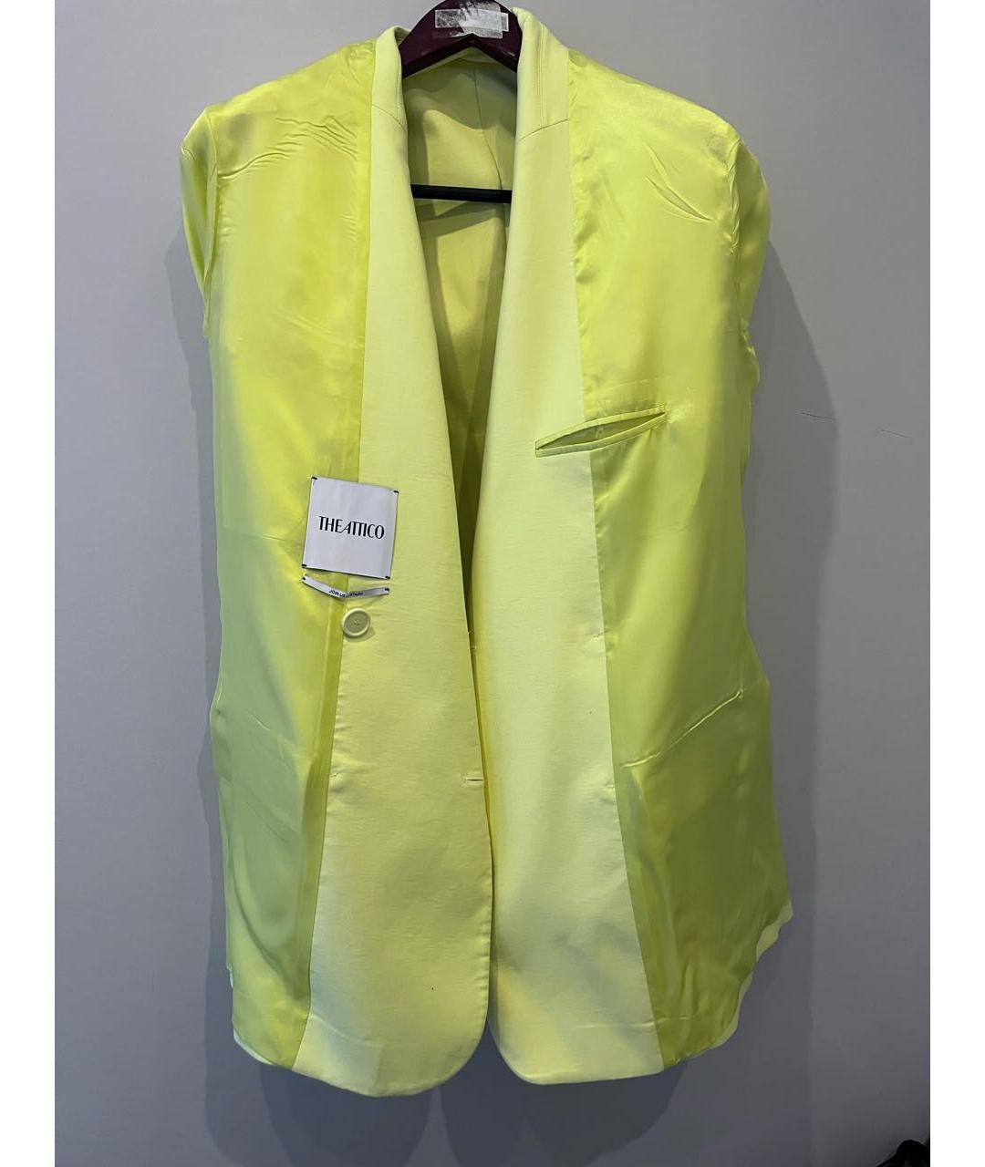 THE ATTICO Желтый хлопковый жакет/пиджак, фото 5